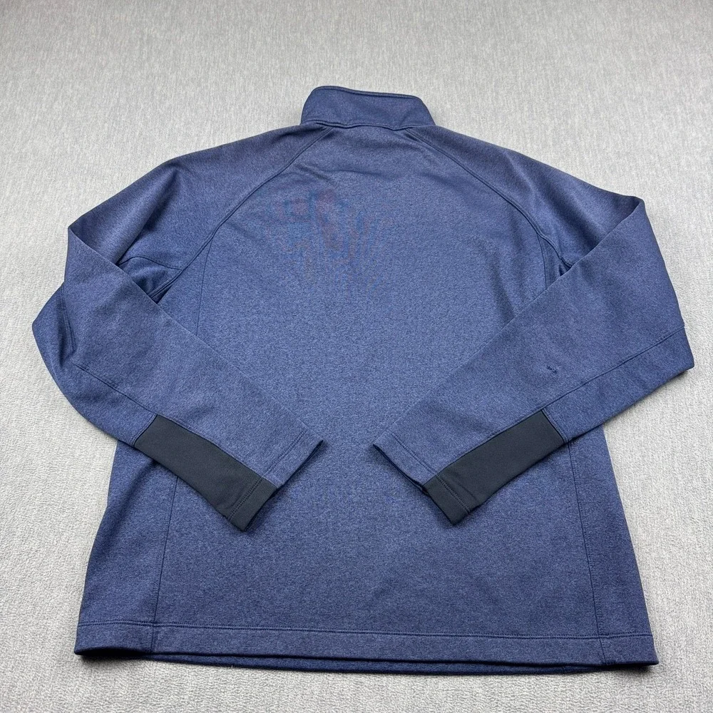 The‎ North Face Jacket Mens Large Blue Heathered 1/2 Zip Fleece Pullover Outdoor